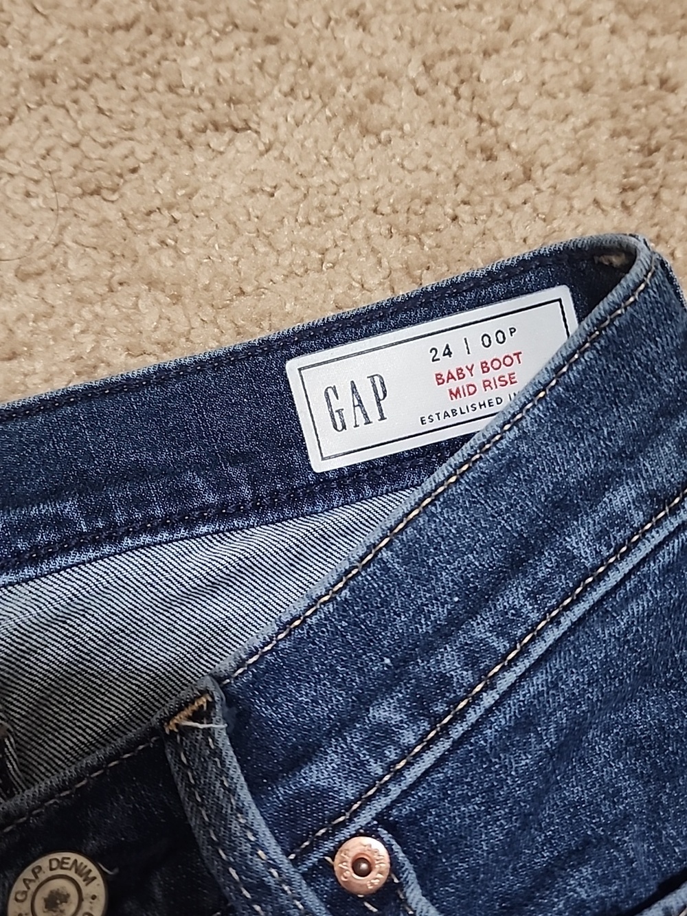 GAP Baby Boot Mid Rise Jeans - Picture 5 of 6